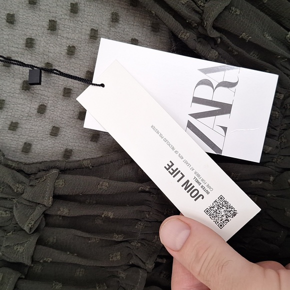 Zara Sz XL NWT Dress olive green - Picture 3 of 8